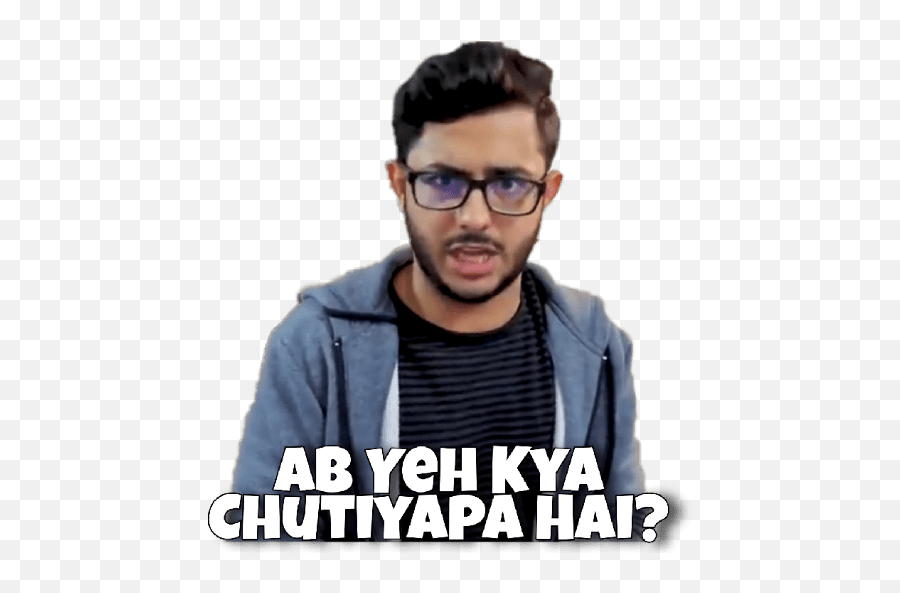 Carryminati - Eyeglass Style Emoji,Kya Yahi Pyar Hai Theme Letter Emoji