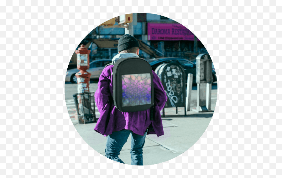 Smart Led Backpack Emoji,Smiley Emoji Bitmap