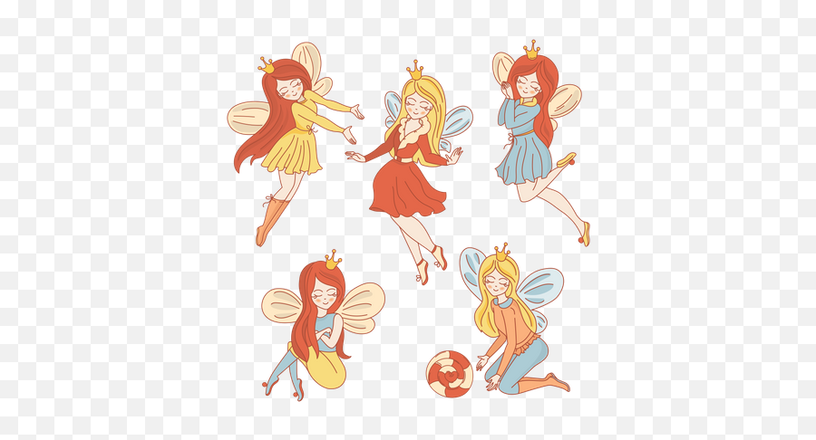 Best Premium Animation Characters Illustration Download In Emoji,Fairy Cartoon Emotions