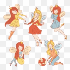 Best Premium Animation Characters Illustration Download In Emoji,Fairy Cartoon Emotions