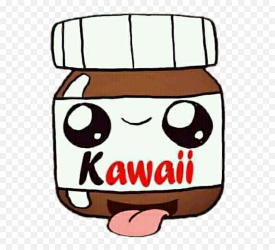 Nutella Sticker - Kawaii Cute Backgrounds Clipart Full Emoji,Kawaii Snack Emoticon