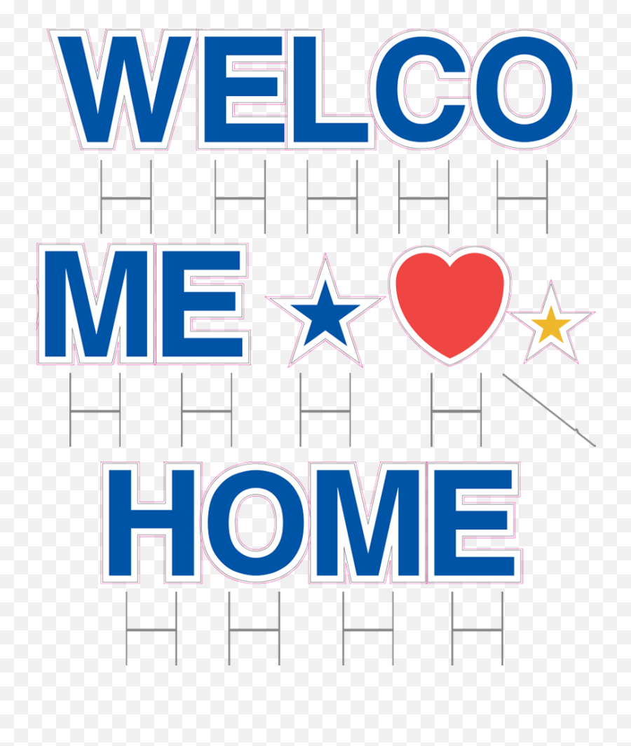 Welcome Home Yard Sign Letters Set - Vertical Emoji,Welcome Home Emoji