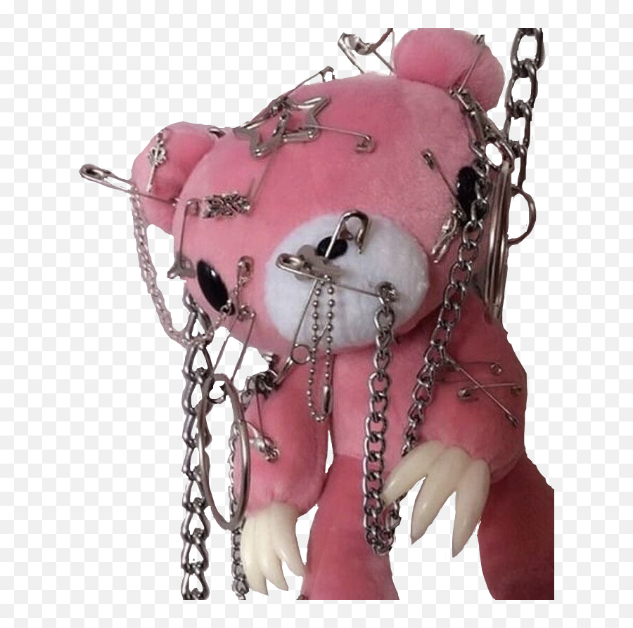 Grunge Pink Bear Pinkbear Sticker By Grim Reaper - Edgy Grunge Pink Aesthetic Emoji,Grim Reaper Emoji