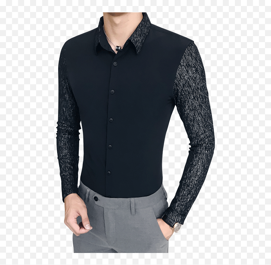 Best Tuxedo Black Shirt Ideas And Get Free Shipping - 3jj34h29 Camisa De Vestir Negra Para Hombre Emoji,Emoji Joggers Pants Men