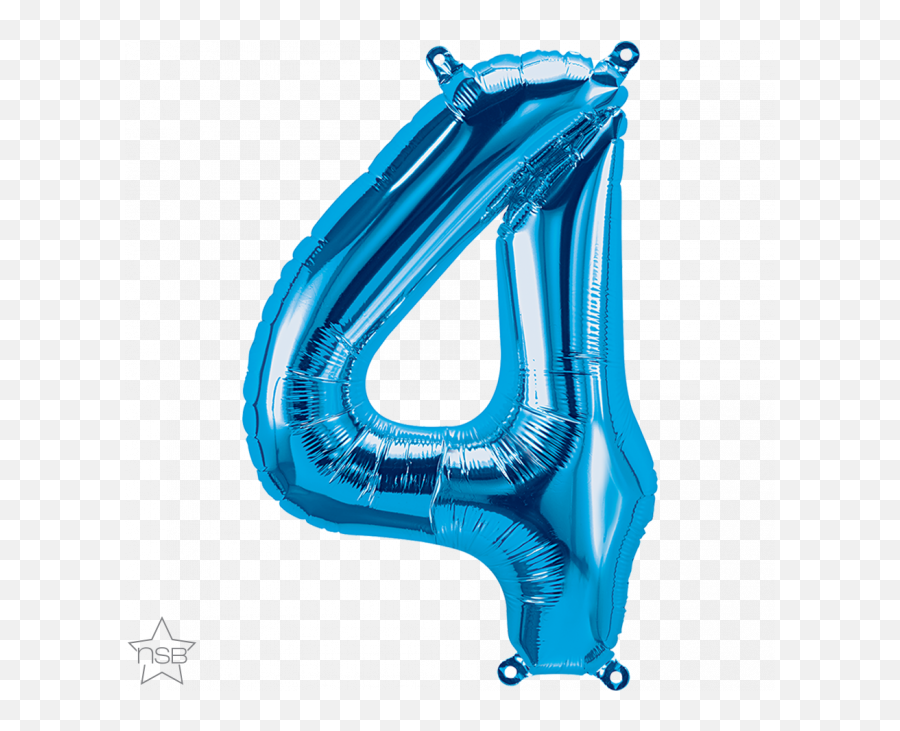 16 Number Age 44th Birthday - Four Blue Shape Foil Rainbow Number 4 Balloons Emoji,70th Birthday Emoji
