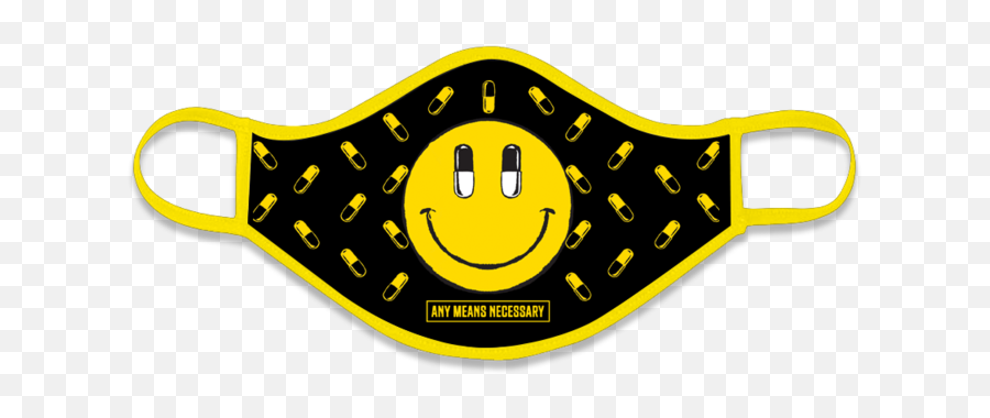 Happy Pills Face Mask - Dot Emoji,Emoticon Happy Pills