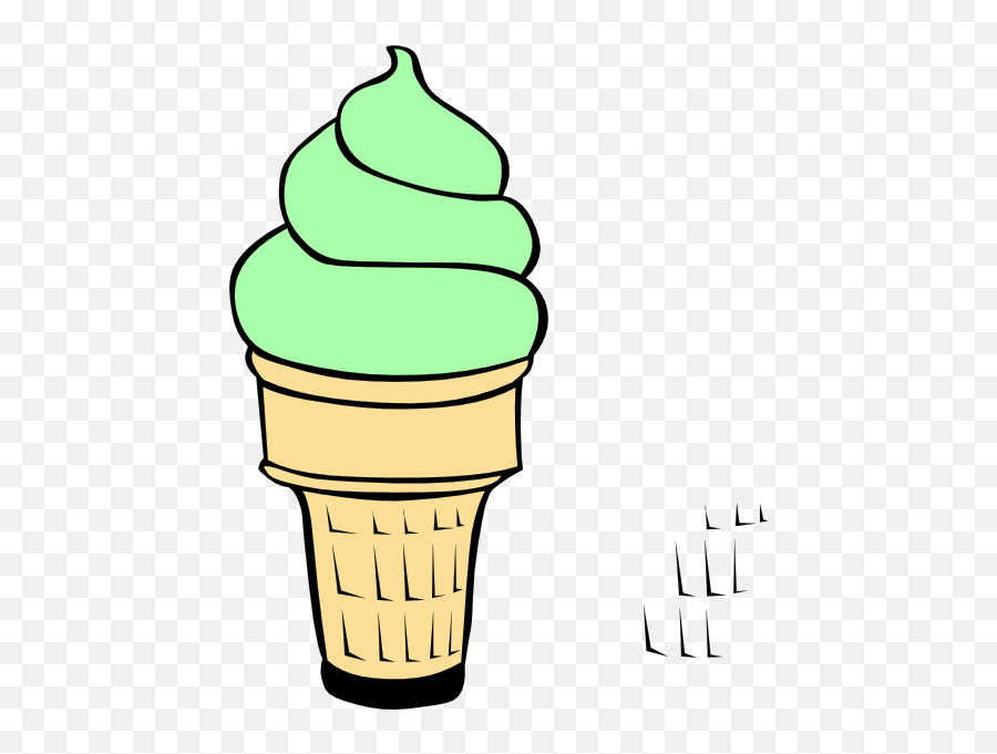Empty Ice Cream Cone Clip Art Free - Soft Serve Ice Cream Clipart Emoji,Ice Cream Cone Emoji