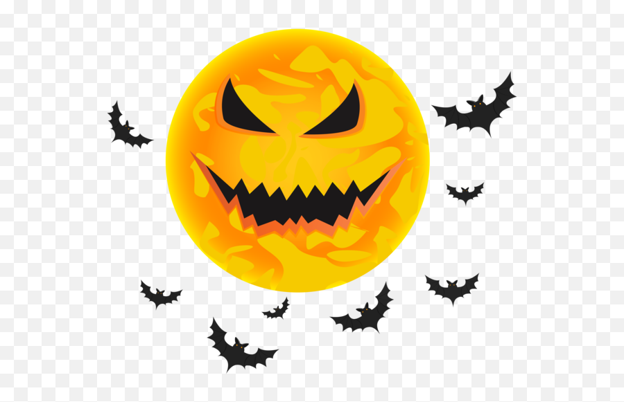 Halloween Moon Yellow Emoticon Font For Halloween - 8000x6745 Halloween Moon Clipart Emoji,Witch Emoticon