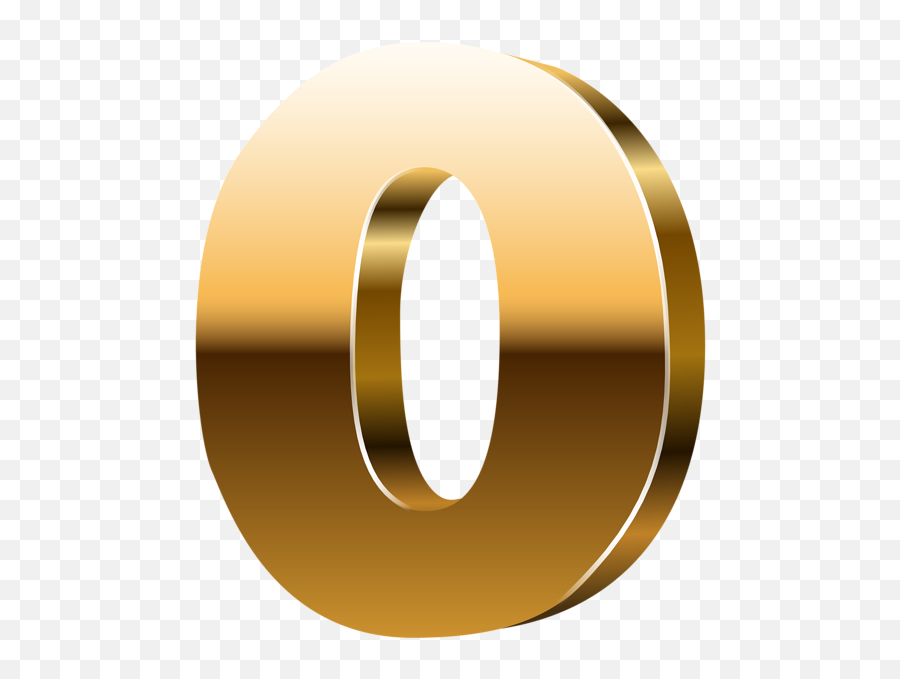 Number Zero 3d Gold Png Clip Art Image Clip Art Art - Gold 3d Numbers Png Emoji,Makara Emoji