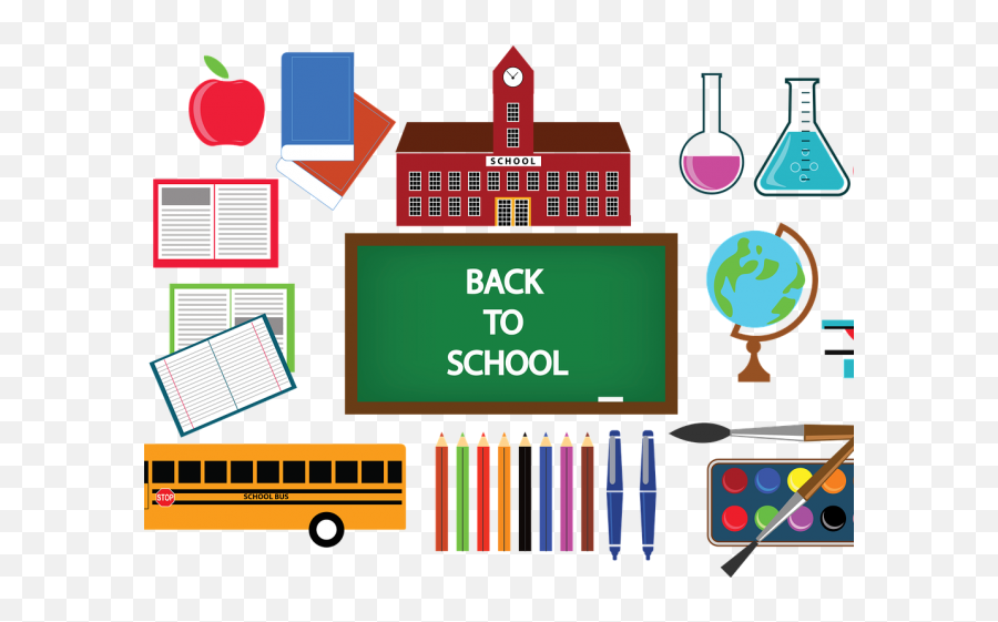 Clipart Backpack School Supply Clipart - Ervená Lhota Emoji,Emoji Back To School Supplies