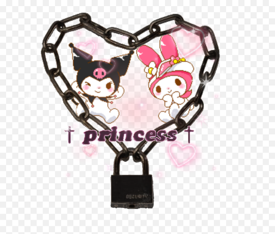 Kuromi Mymelody Sanriocharacters Sticker By Zafi - Coração De São Pedro Emoji,Pixel Art Devil Emoji