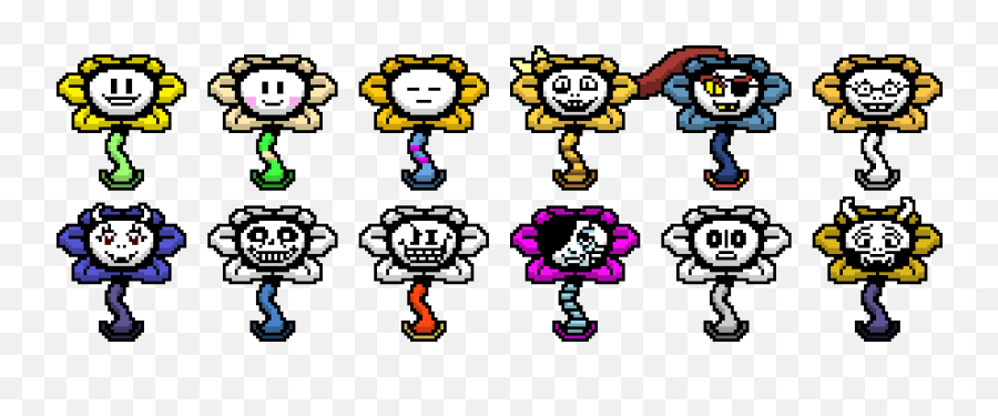 Floweytale - Undertale Flower Emoji,Undertale Flowey Emotions