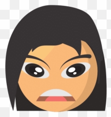 Angry Girl - Hair Design Emoji,Angry Girl Emoticon