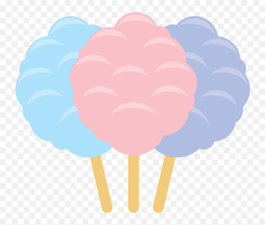 Cotton Candy Clipart - Pink And Blue Cotton Candy Emoji,Xmas Candy Cane Emojis