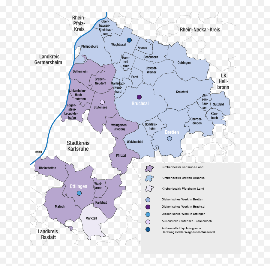 Übersichtskarte Standorte - Landkreis Karlsruhe Karte Emoji,Emojis Für Erwachsene
