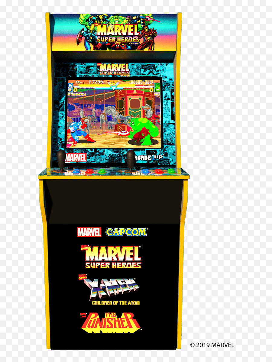 Arcade Archives Graphic Policy - Marvel Super Heroes Arcade 1up Machine Emoji,Most Used Emojis With Avengers