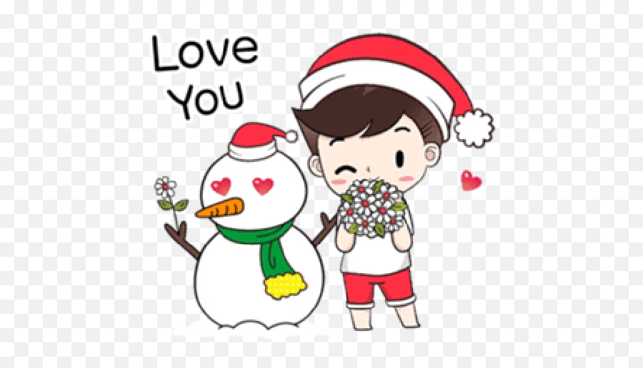 Boobib Boy Stickers - Live Wa Stickers Boobib Cute Boy Emoji,Emotion Pictire Snowman