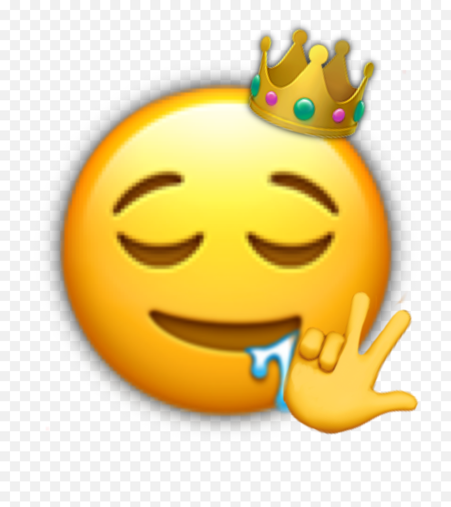 Emoji Queeen Yas Lol Crown Drool Xd - Happy,Drool Emoji