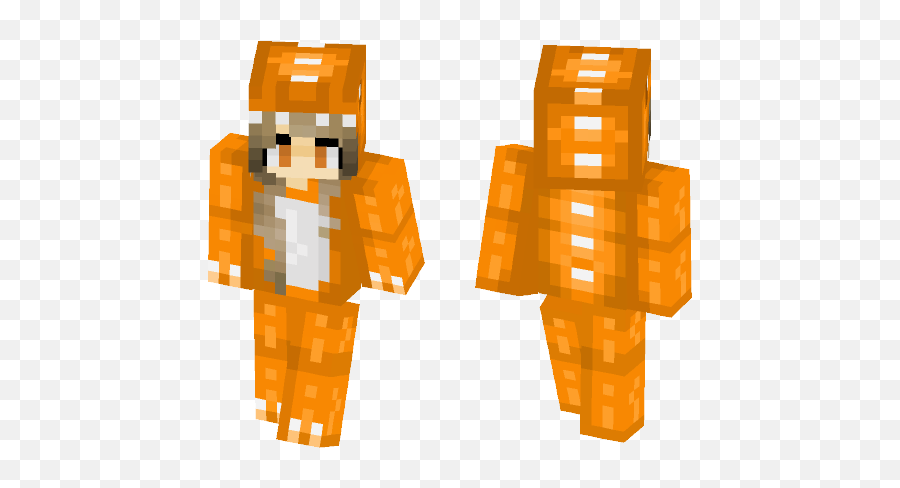 Download Cute Orange Dino Girl Minecraft Skin For Free Emoji,Cuteorange Kitty Emoticons