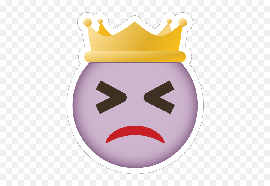 Phone Emoji Sticker Crown Purple Face,A Okay Emoticon