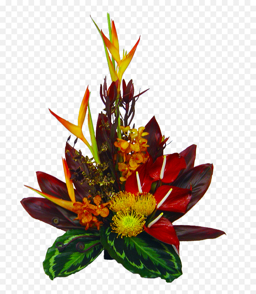 Tropical Sunset Hawaiian Flower Bouquet Flowers - Real Emoji,Tropical Flower Emoticon