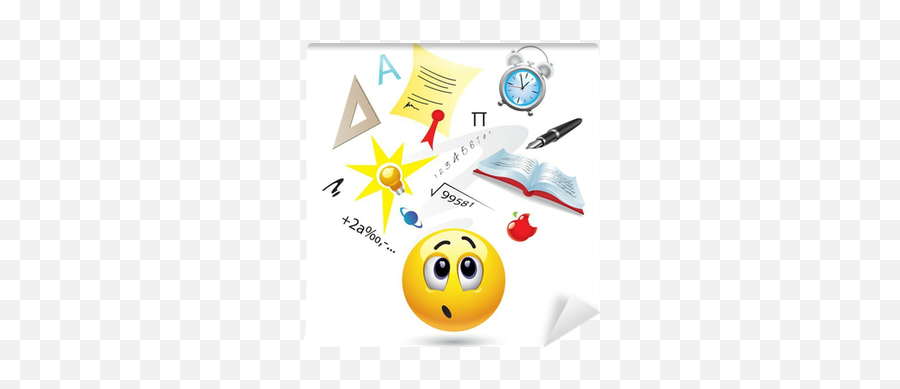 Smiley Ball With Different Symbols Representing School Wall Emoji,Oh Really? Emoticon Smiley Ball With Different Symbols Representing School Wall Emoji,Oh Really? Emoticon