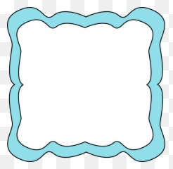 Light Blue Curvy Frame - Horizontal Emoji,Emoji Border Clipart