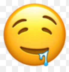 Telegram Stickers - Transparent Drooling Face Emoji,Emoji 32