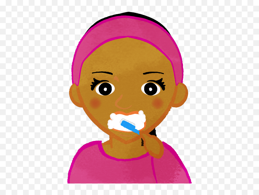 Woman Brushing Her Teeth - Cute2u A Free Cute Illustration Marcas De Autos Emoji,Woman Pig Emoji