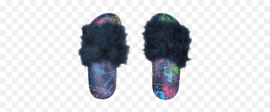 These Were Made For - Open Toe Emoji,Purple Emoji Slippers