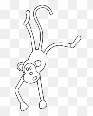 Monkeys Clipart Line Monkeys Line - Monkey Illustration White Png Emoji,Dancing Monkey Emoji
