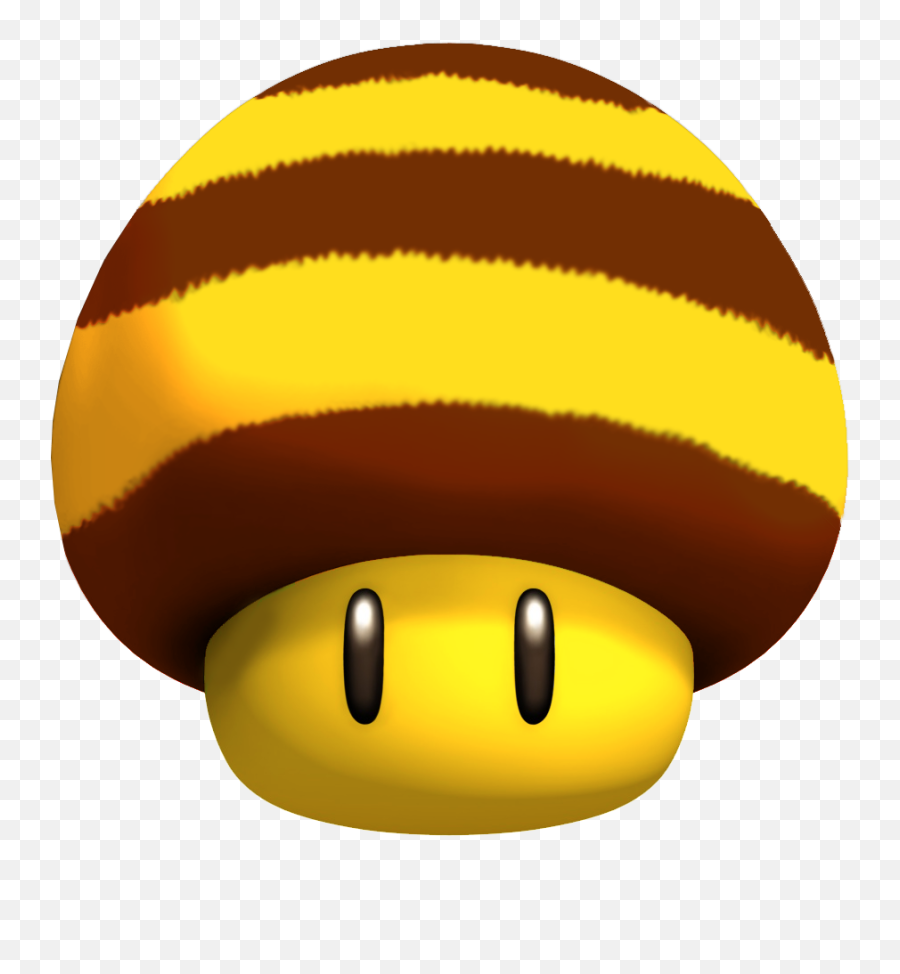 Bee Mushroom - Super Mario Galaxy Bee Mushroom Full Size Super Mario Mushroom Emoji,Mushroom Emoji