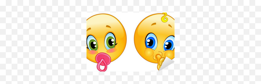 Baby Emoticons Sticker Pixers - Baby Smiley Face Emoji,Sametime Emoticons