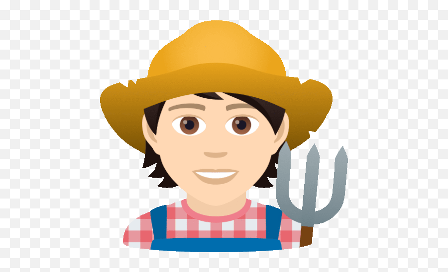 Farmer Joypixels Gif - Farmer Joypixels Farmhand Discover U0026 Share Gifs Transparent Raise Hand Gif Emoji,Pitchfork Emoji