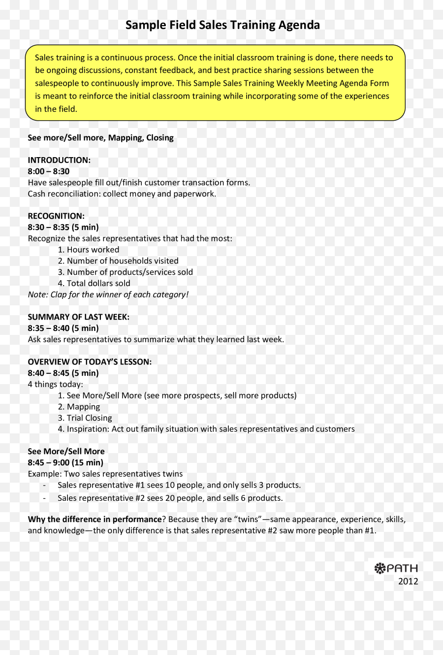 Field Sales Training Agenda Templates At - Training Schedule Training Agenda Sample Emoji,Emotions Templates