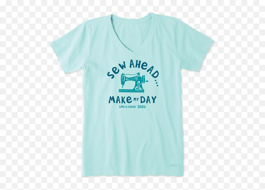 Sew Ahead Make My Day Crusher Vee - Unisex Emoji,Sassy Emoji Shirt