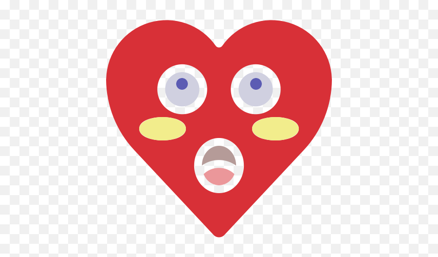 Emoji Emotion Heart Shock Surprise Icon - Free Download Happy,Cute Heart Emoji