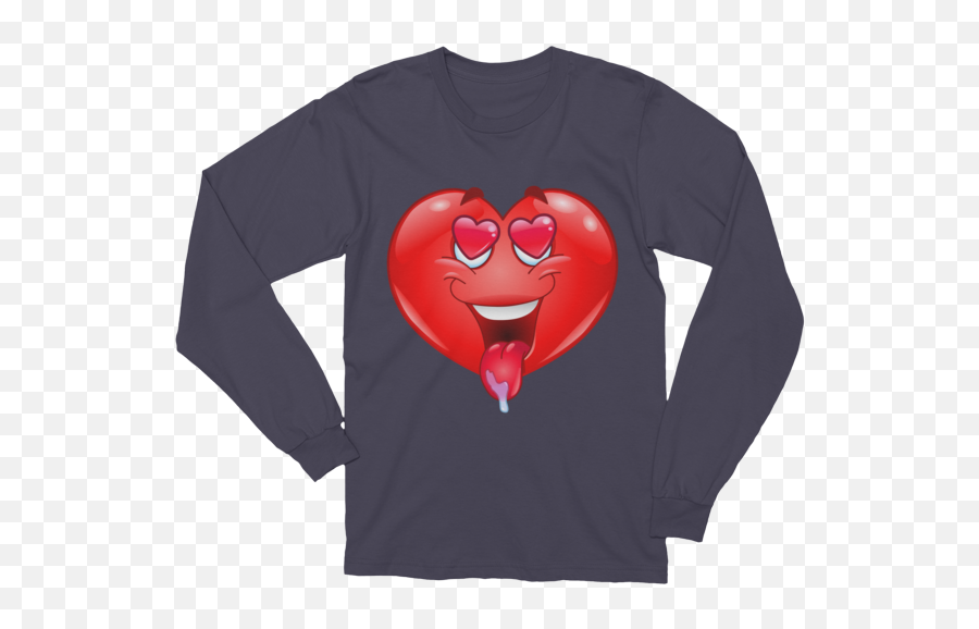 Unisex In Love Heart Emoji Long Sleeve T - Shirt 2021 Fashion Trends What Devotion Coolest Online Fashion Trends Grateful T Shirt,Blue Heart Emoji