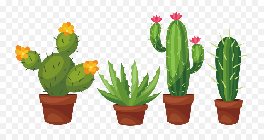 Succulent Plant Cactaceae Prickly Pear Clip Art - Hand Transparent Background Cactus Clipart Emoji,Emoji Door Decs