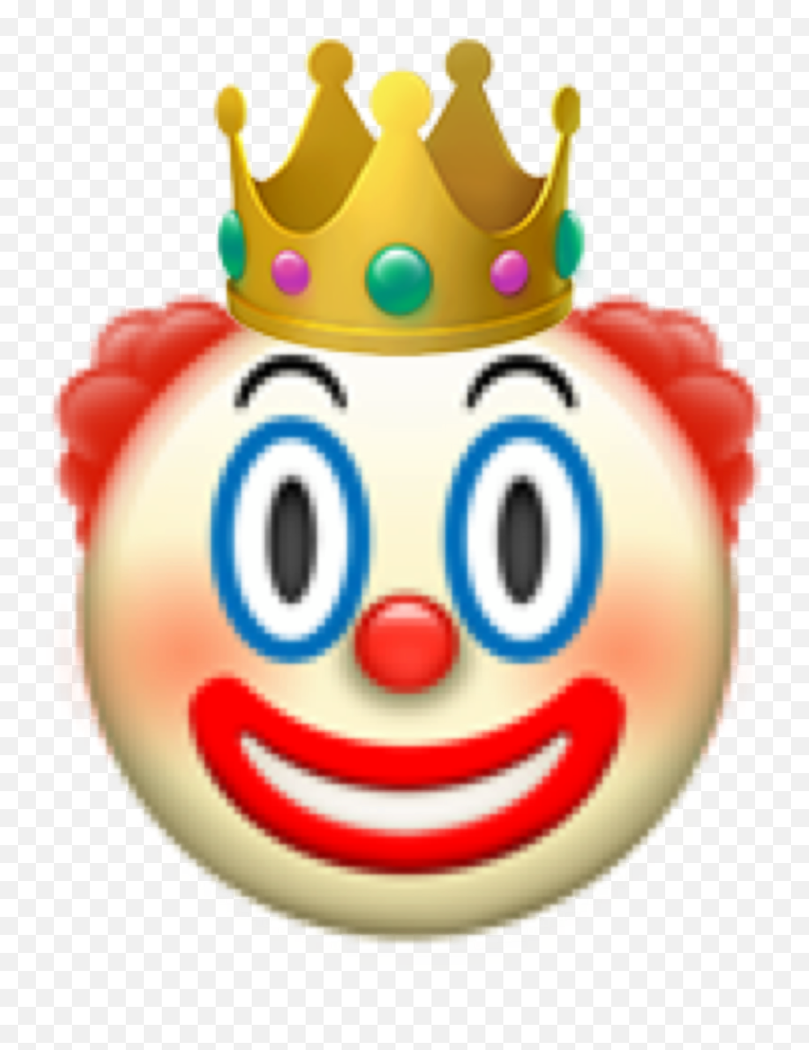 Apple Emoji Clown Sad Mad Ugly Sticker - Transparent Background Apple Clown Emoji,Apple Emoticon