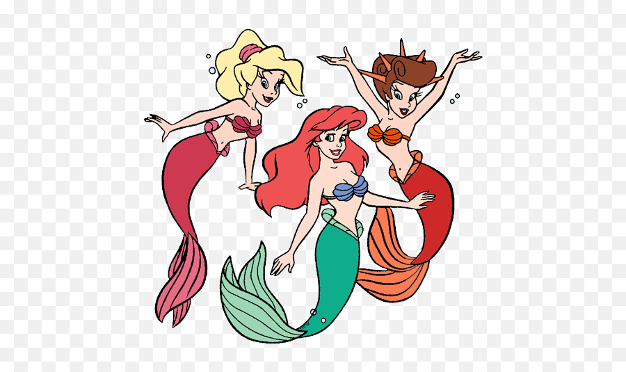 Arielu0027s Sisters Clip Art Disney Clip Art Galore - Ariel Sisters Png Emoji,Little Mermaid Sketches Ariel Emotions