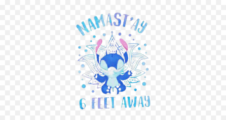 Disney Stitch Mask Namastay 6 Feet Away - Art Emoji,Disney's Stitch Emotions