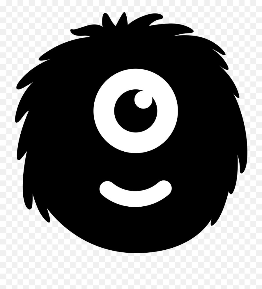 Top Wax Dapps - Cartoon Monster Smile Face Emoji,Black And White Emoticon Fighting