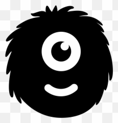 Top Wax Dapps - Cartoon Monster Smile Face Emoji,Black And White Emoticon Fighting