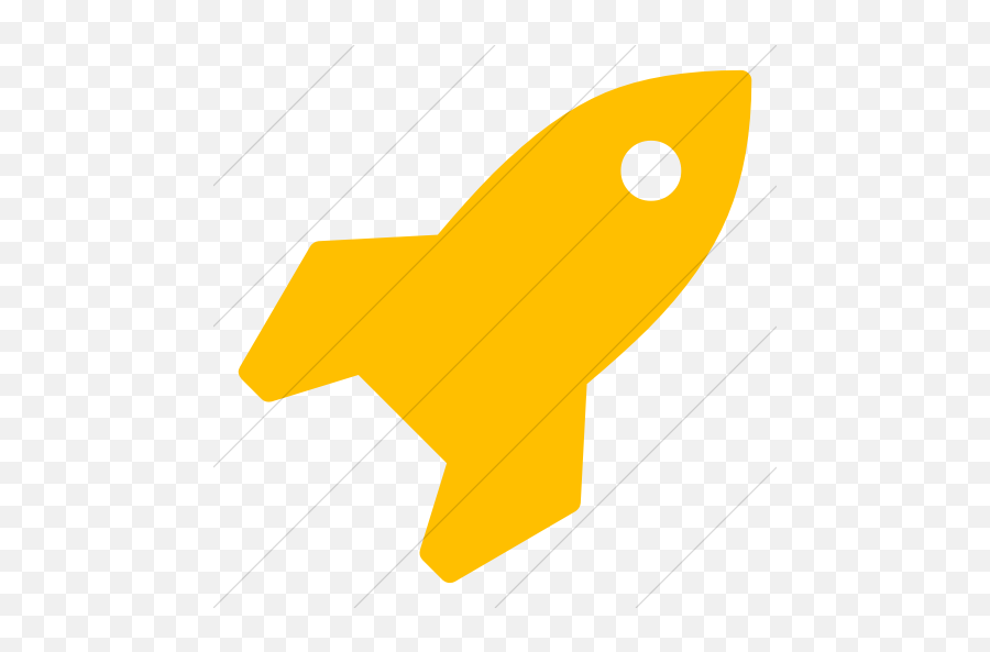 Iconsetc Simple Yellow Bootstrap Font Awesome Rocket Icon - Yellow Rocket Icon Png Emoji,Missile Emoticon