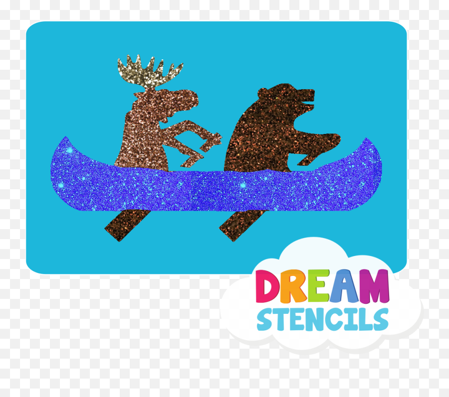 Self Adhesive Vinyl Stencil - Glitter Stencil Emoji,Moose Emoji