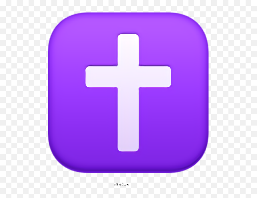 Holidays Purple Cross Violet For Easter - Easter Clipart Padre Hamilton Canção Nova Emoji,Easter Emoji Art