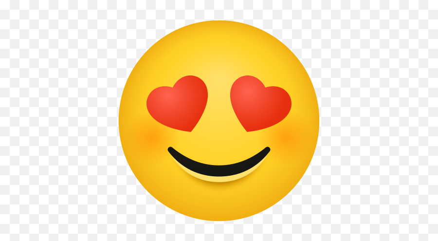 Smiling Face With Heart Eyes - Whatsapp Excited Emoji,Heart Eyes Emoji Png