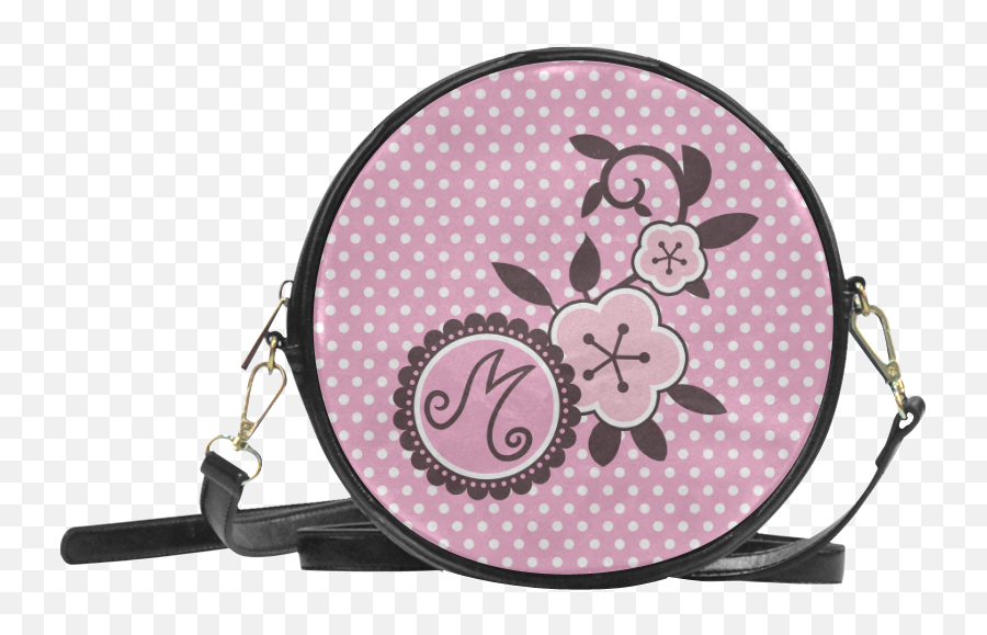 Marinettes Monogram Round Sling Bag - Floral Round Sling Bags Emoji,Emoticon Purse Mouth