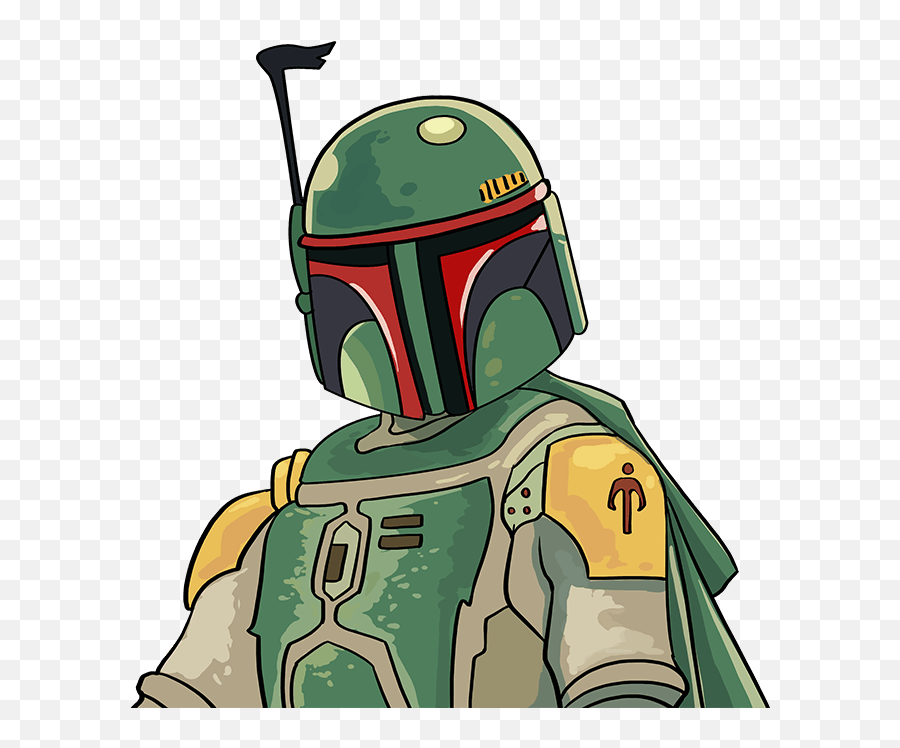 How To Draw Boba Fett - Boba Fett Drawing Easy Emoji,Boba Fett Emoticon Art